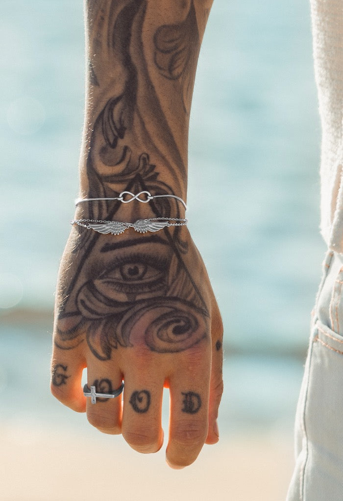 Pulsera de plata infinita