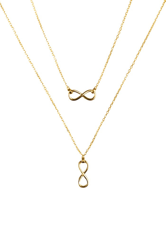 Infinity Silver Scapular with Yellow Gold Plating