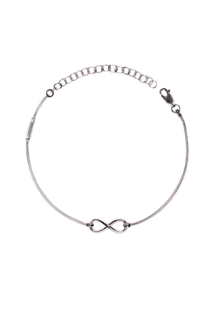 Pulsera de plata infinita